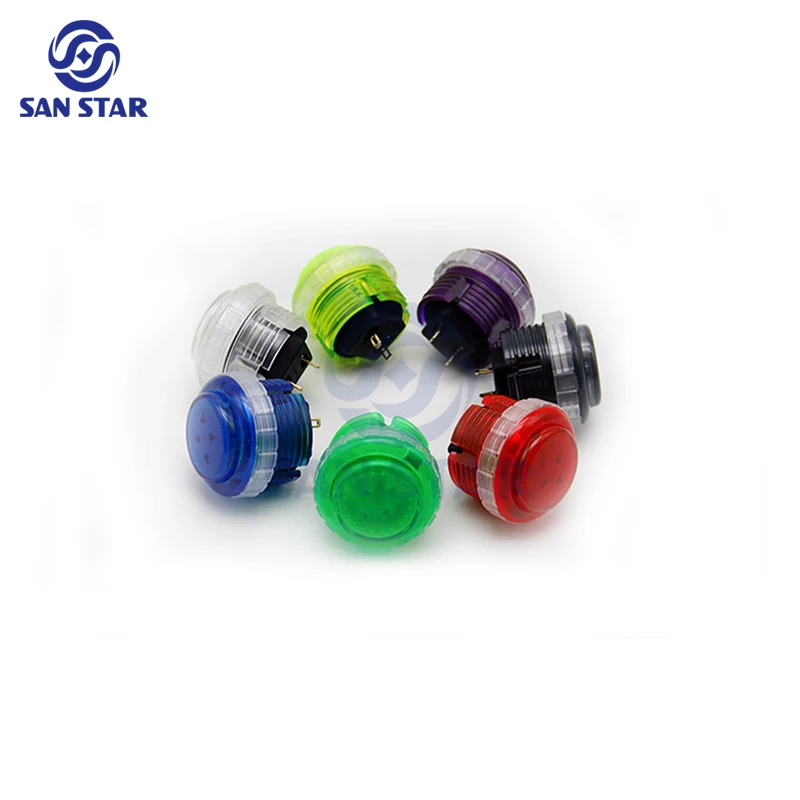 

8PCS Metal Box Original Qanba Gravity Translucent 30MM Pushbuttons For Pandora Boxing Fighter Arcade JAMMA MAME Game consoles