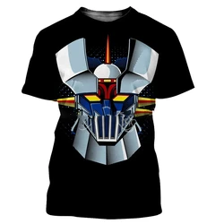 Hot selling Mazinger Z men's T-shirt anime robot 3D printing short sleeved T-shirt summer fashion street clothing Harajuku top