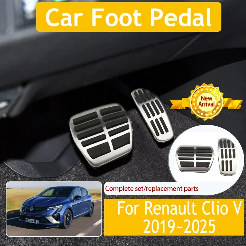 

Car Foot Pedals For Renault Clio V Renault Lutecia Mitsubish 2019~2025 Brake Pedals Stainless Accelerator Covers Auto Acessories