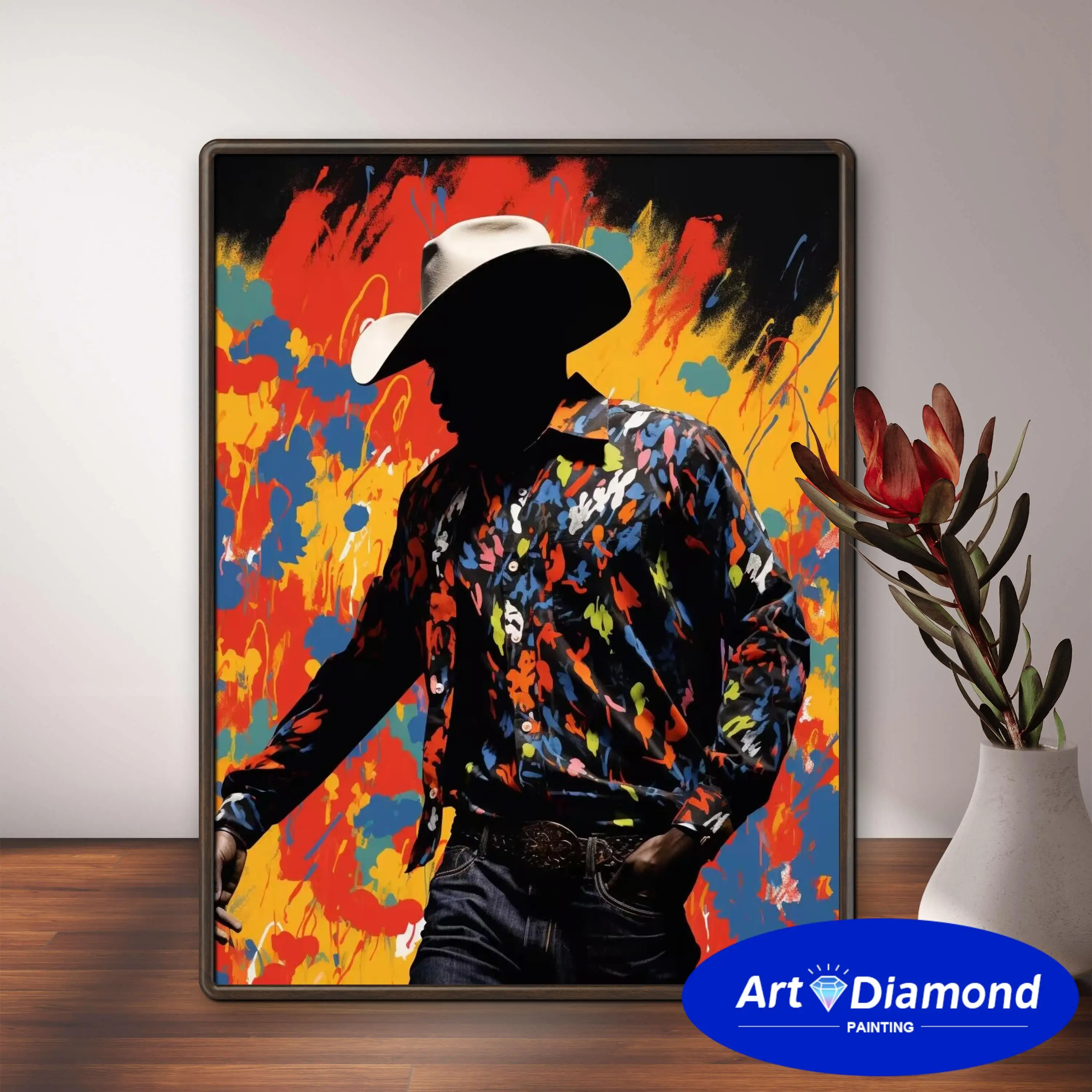 Painted Cowboy Back 5D DIY AB Drills Diamond Painting Art Embroidery Cross Stitch Mosaic Children's Gifts Home Decor 2023 New