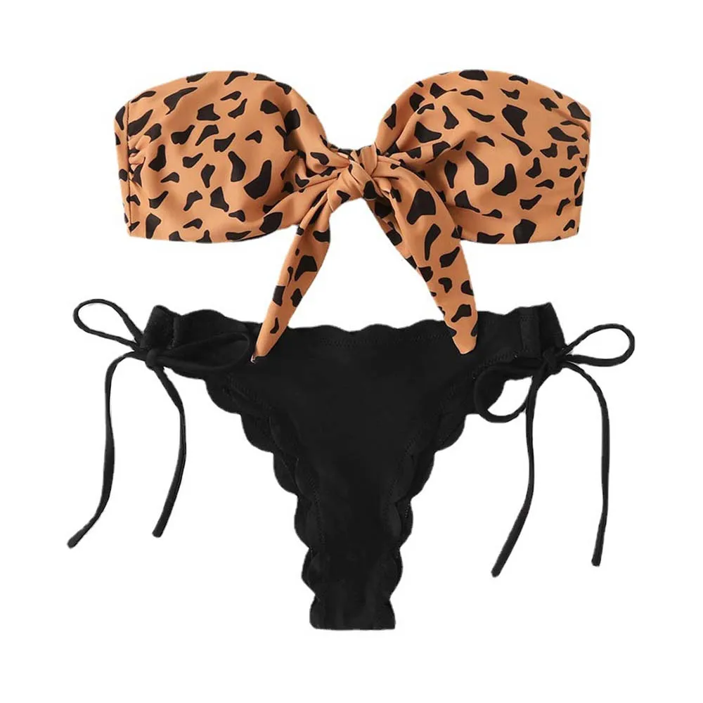 Beach Sexy Leopard Swimsuit Bathing Suit Thong Swimwear