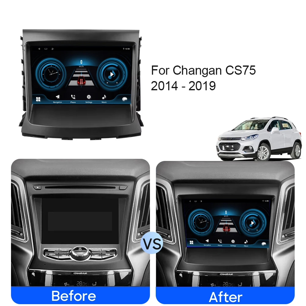 BT Android Auto Car Radio GPS For Changan CS75 2014 - 2019 Video Player Navigation Multimedia Stereo Carplay 5G WIFI No 2din DVD