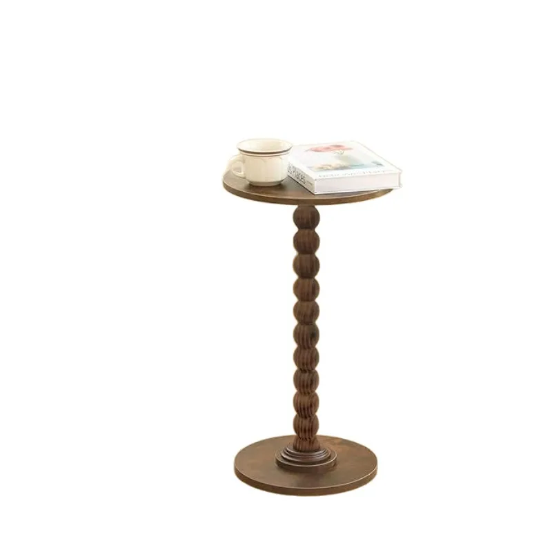 

Solid wood vintage American sofa side table bedside casual table