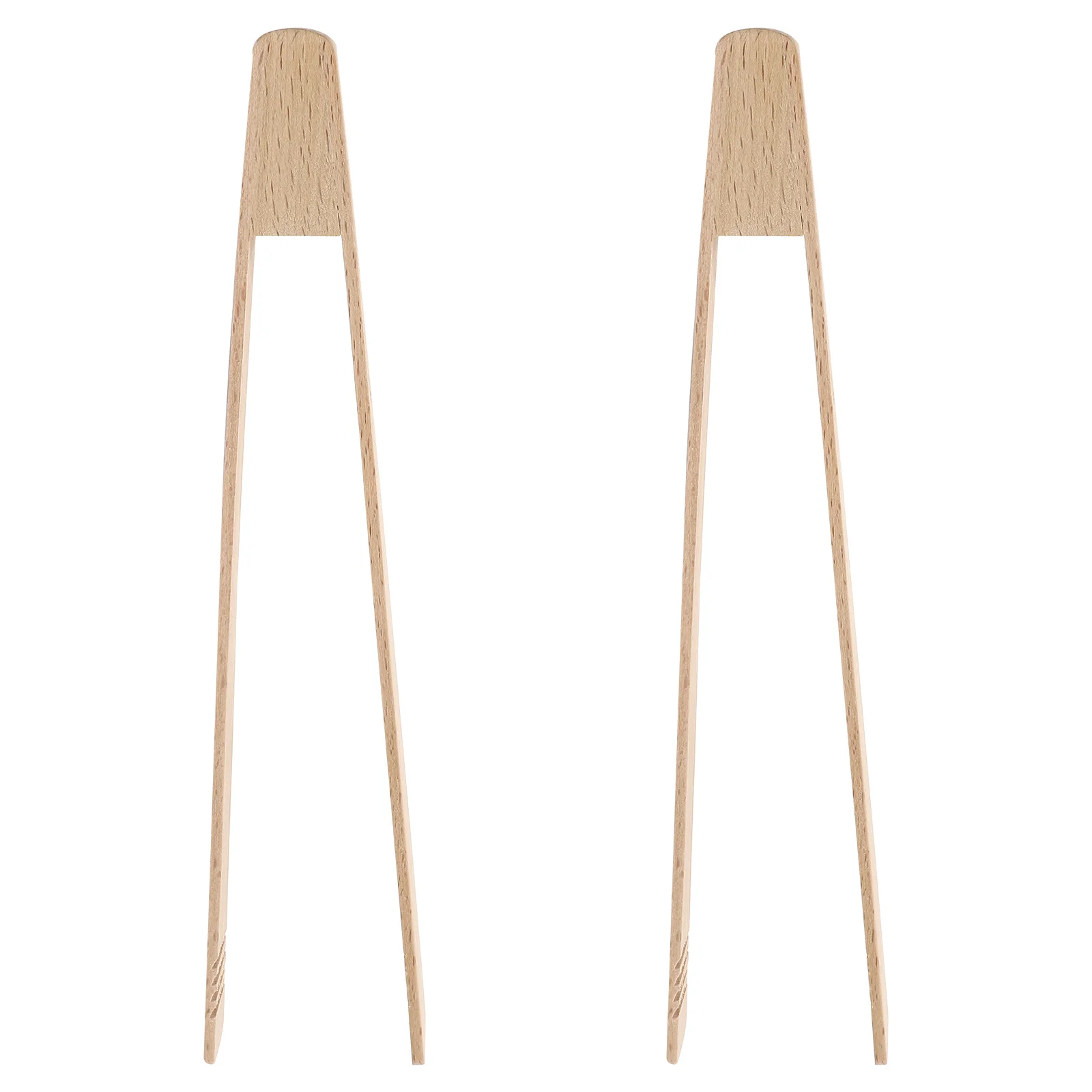 

2 pcs Premium Beech Wood Barbecue Tongs Thickened Waterproof Food Clamp For Outdoor Grill Steak Bread Pick Kitchen Cooking Tool
