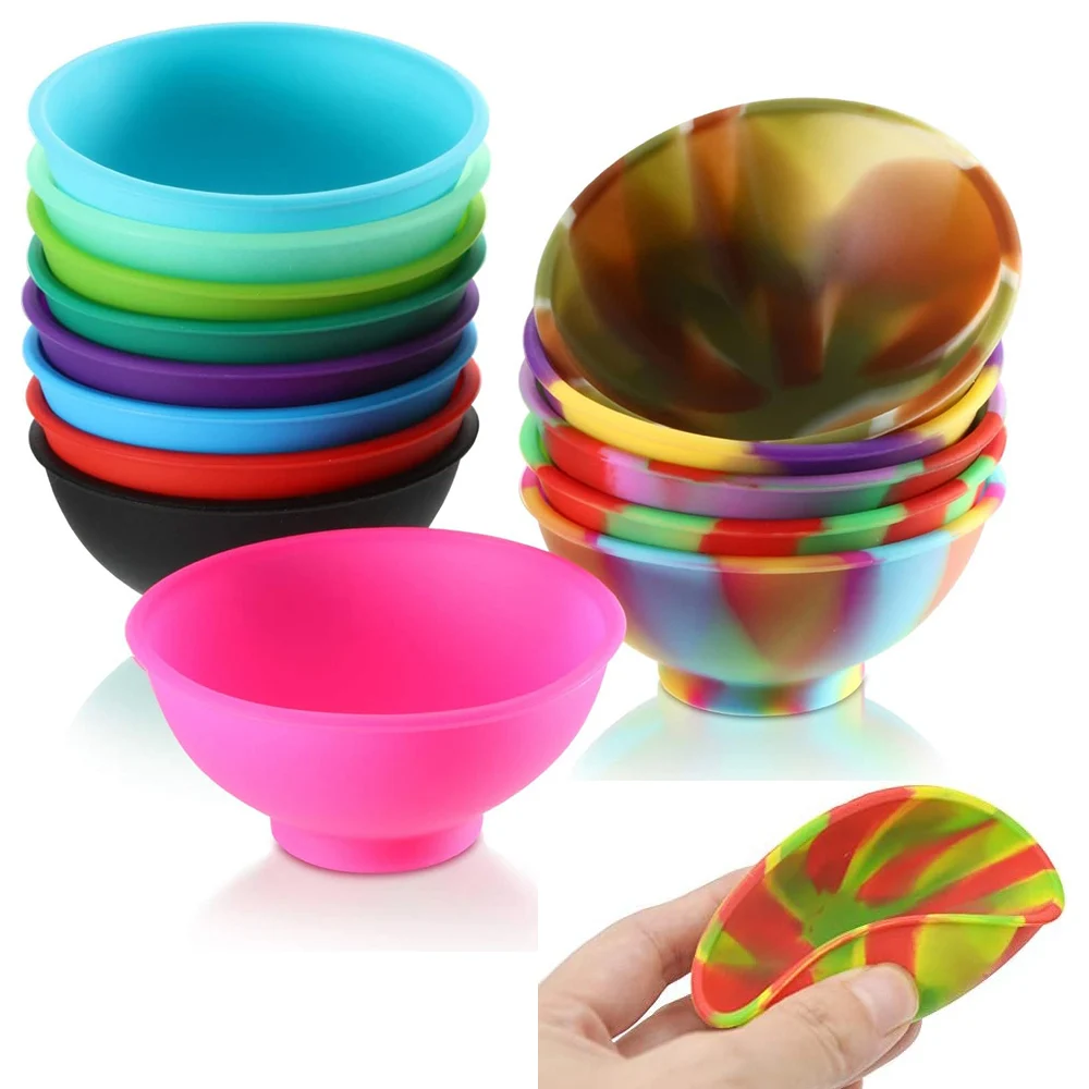 50Pcs Silicone Bowl Jar Diameter 67mm Container Tobacco Herb Smoking Kitchen Smoke Storage Box Cigarette Accessories