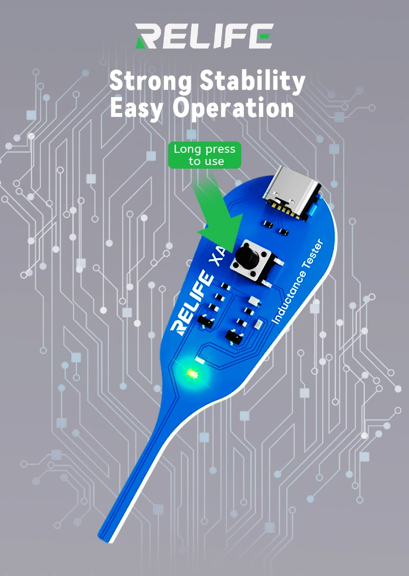RELIFE XA5 เครื่องทดสอบตัวเหนี่ยวนำแม่เหล็กไฟฟ้าแบบไม่สัมผัสเครื่องมือตรวจจับข้อผิดพลาดสำหรับโทรศัพท์เมนบอร์ด PCB การวินิจฉัยการซ่อมแซม