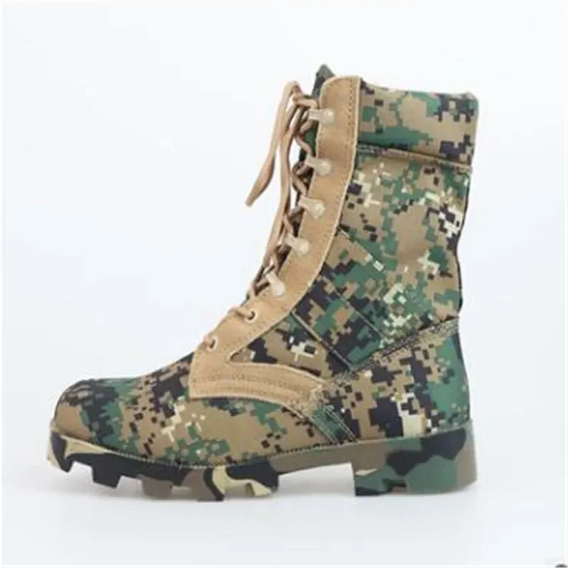 

Jungle camouflage training boots Outdoor training boots high top breathable strap mountaineering camping recreational desert sho