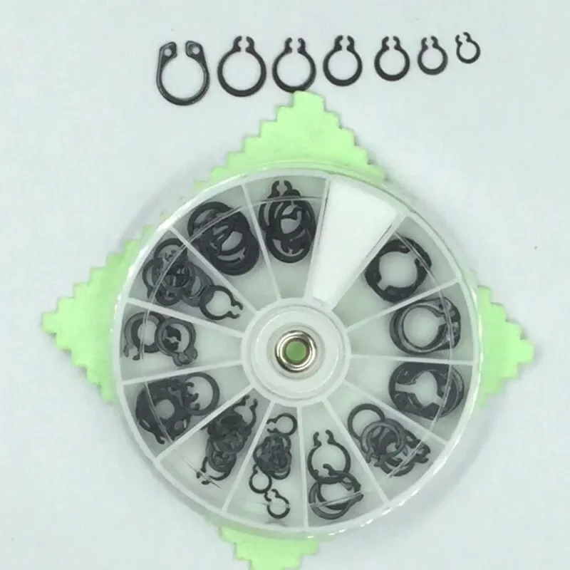 70pcs C / E Type External Circlip Snap Retaining Rings Assortment Set Carbon Steel M4-M10 Circlip Set for Shaft Collar Washer