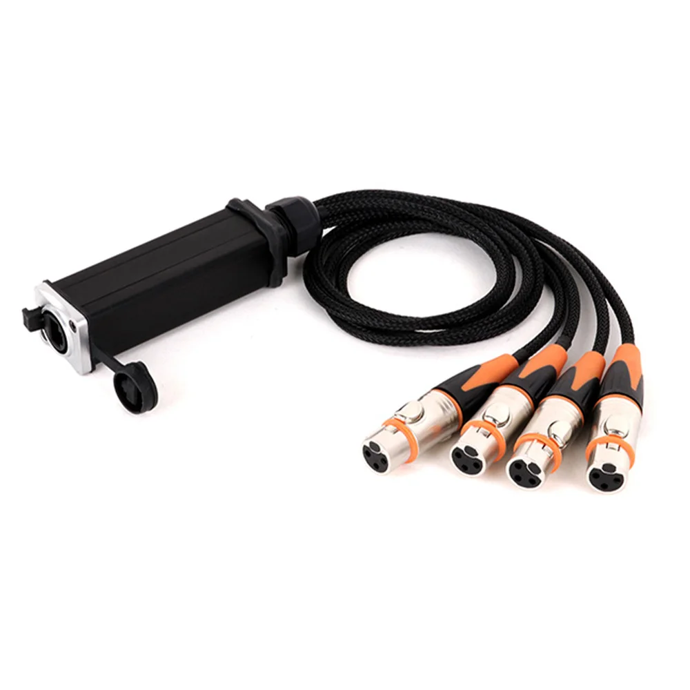 Imagem -03 - Multi Network Breakout Cabo de Áudio Impermeável Rj45 a Canais 3pins Xlr Extensão de Rede Palco Estúdio Gravação 1pc por Conjunto