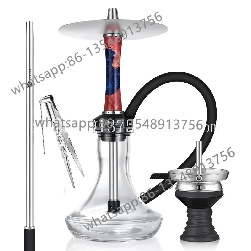 The first generation of shisha single tube stainless steel shisha complete set of resin