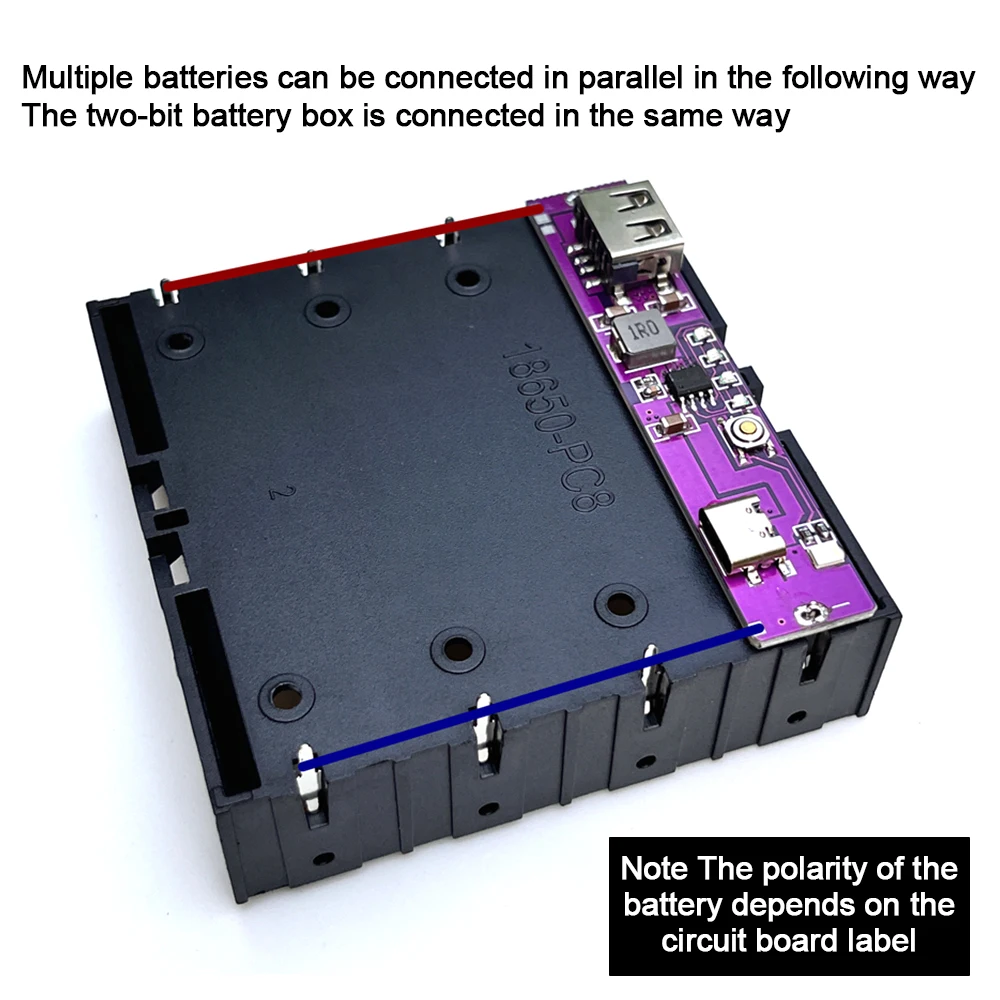 2.1A TYPE-C Power Bank Fast Charging Case 18650 21700 Input Charging Bank DIY Kit Quick Charging Module With Battery Box