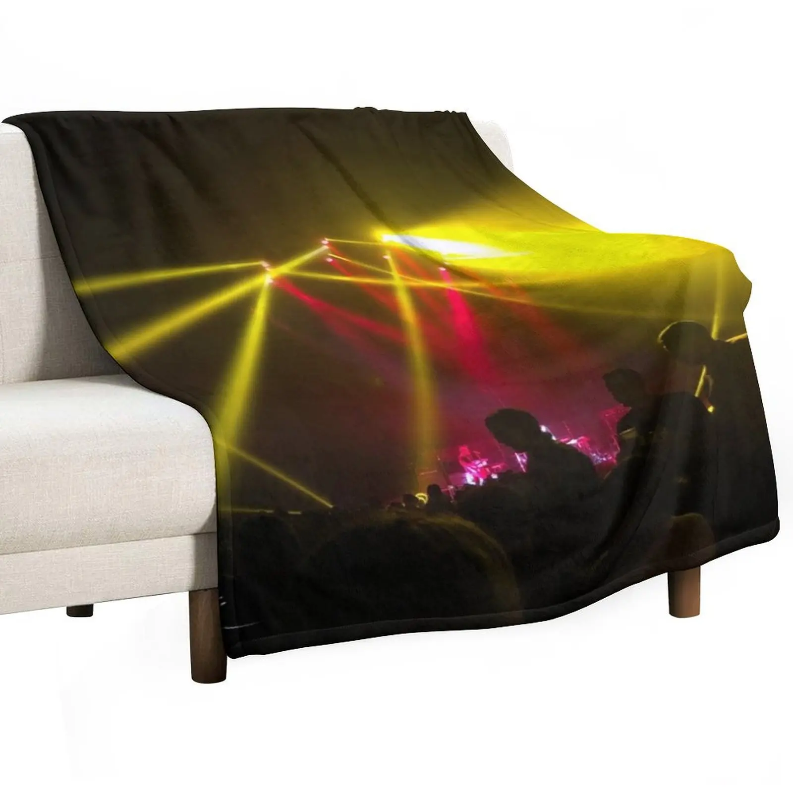 Yellow Laser Lights Throw Blanket Kid'S Flannel Bed for winter Bed covers Furry Blankets