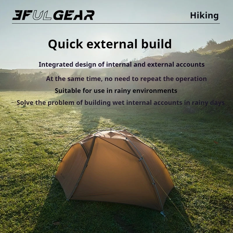 3F UL GEAR TAIJI tenda da campeggio Single 15D Nylon Ultralight Portable Outdoor 3/4 Season tenda doppio strato arrampicata tende da trekking