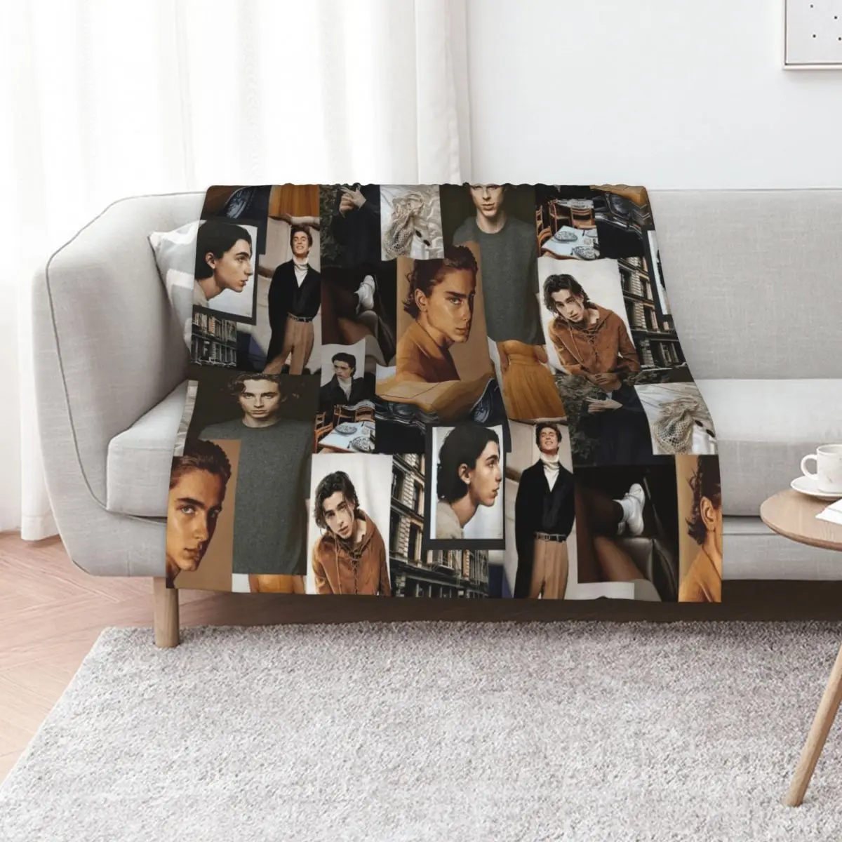 

Timothee Chalamet: Collage Throw Blanket Hairys Luxury Thicken Beautifuls Kid'S Blankets