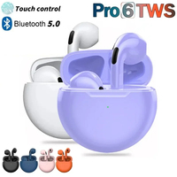 Original Pro6 TWS Touch Control Wireless Headphone Bluetooth 5.0 Earphones Sport Earbuds Music Headset For Iphone Xiaomi phones