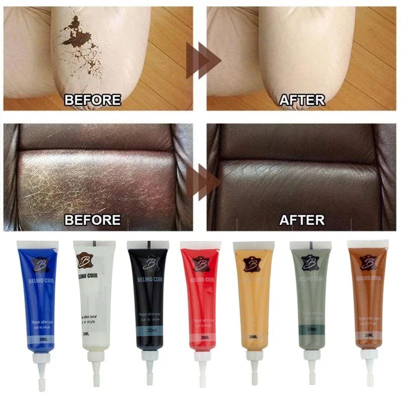 Car Leather Repair Paste Seat Home Sofa Leather Complementary Repair Color Gel Repair Refurbishing Cream Leather Cleaner