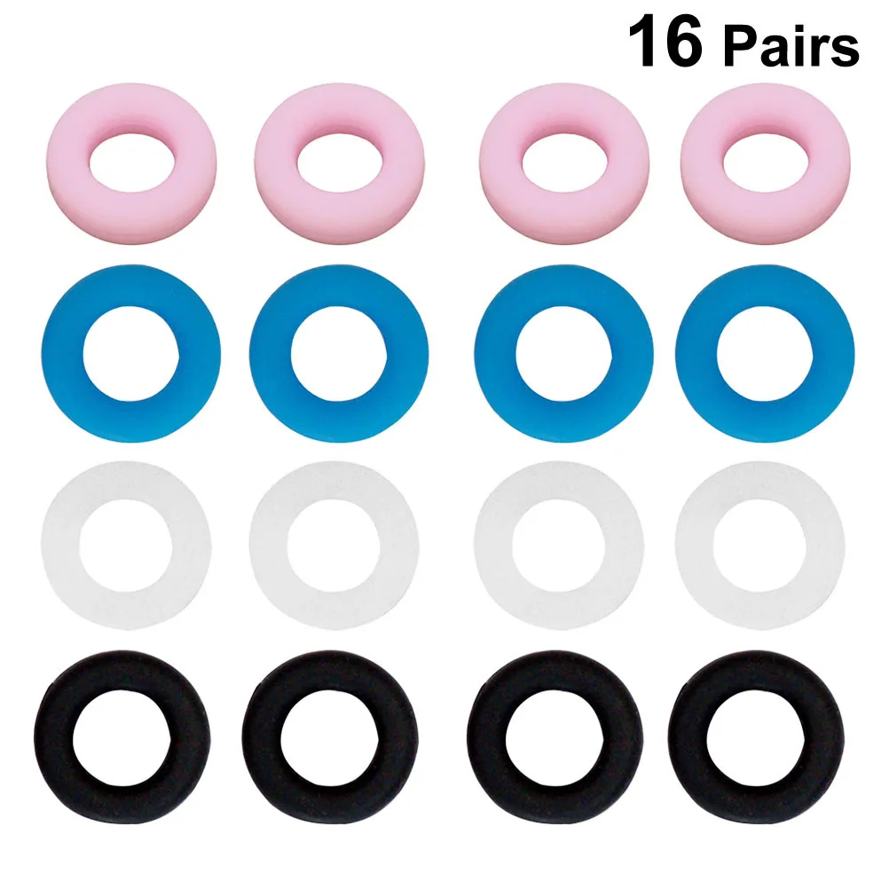 نظارات مضادة للانزلاق، حلقات أذن من السيليكون لمعظم الإطارات، خفيفة الوزن، مناسبة للرياضة للاستخدام اليومي في الهواء الطلق، أزرق سماوي، وردي، أسود