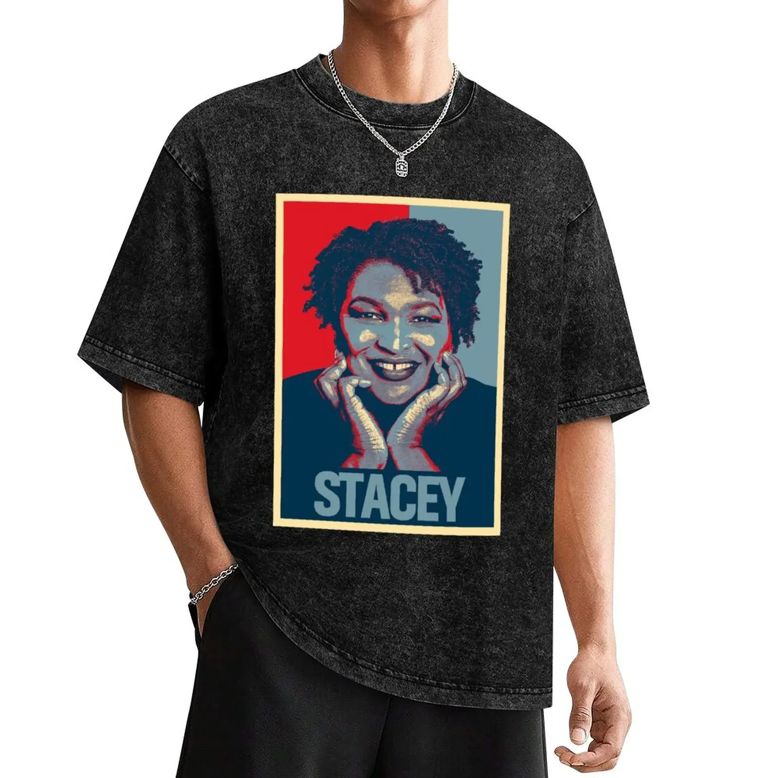 

Stacey Abrams T-Shirt boys animal print boys whites shirts men graphic