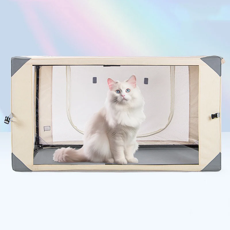 Por Foldle Cat Nest with le Four Sides for Cats To Carry Easy Interactive Pet Delivery Room Transparent Product