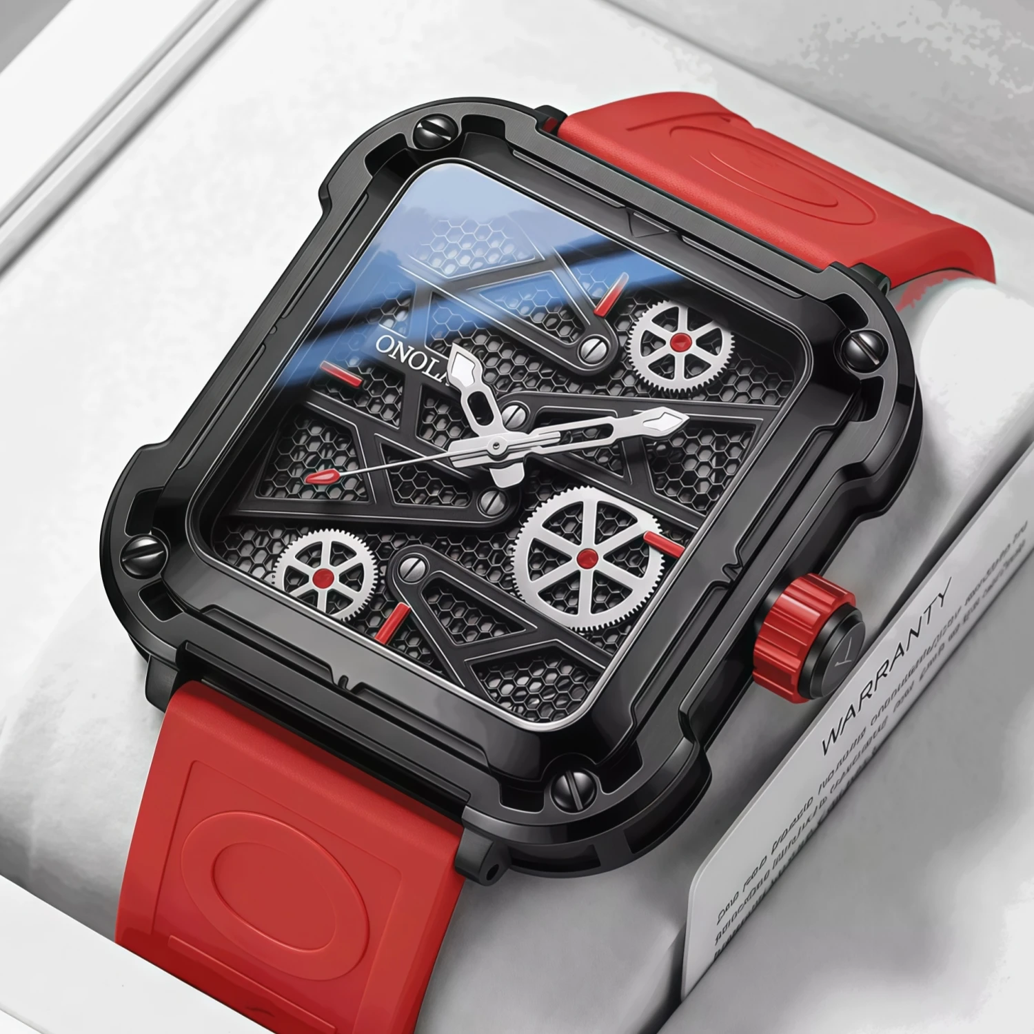 Onola-Montre mécanique automatique pour homme, modules en or, montres pour homme vintage, marque supérieure, luxe