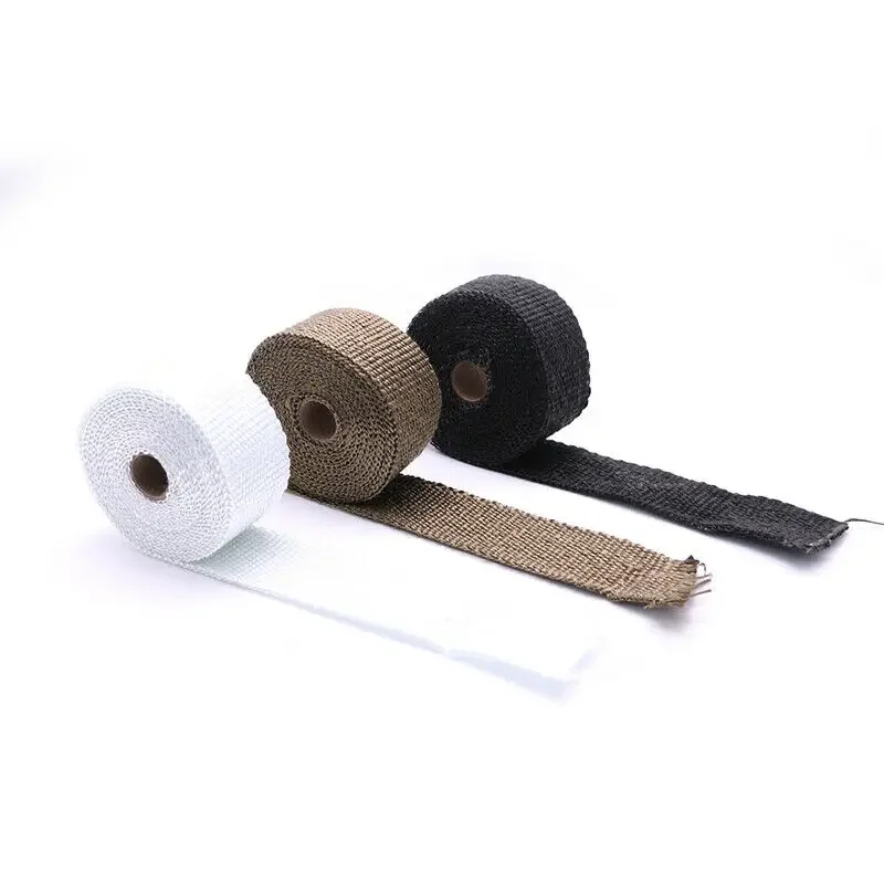 5m Vehicle Exhaust Pipe White Anti-scalding Thermal Heat Tape Cloth Cruiser