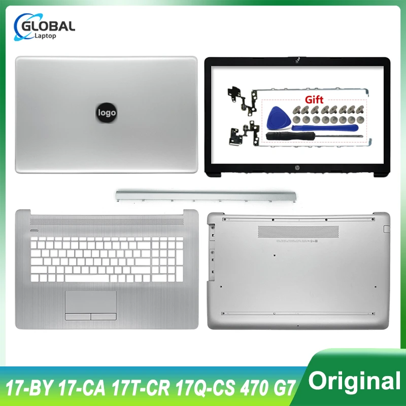 

New Laptop For HP Pavilion 17-BY 17-CA 17T-CR 17Q-CS 470 G7 LCD Back Cover Front Bezel Palmrest Bottom Case Keyboard DVD Silver