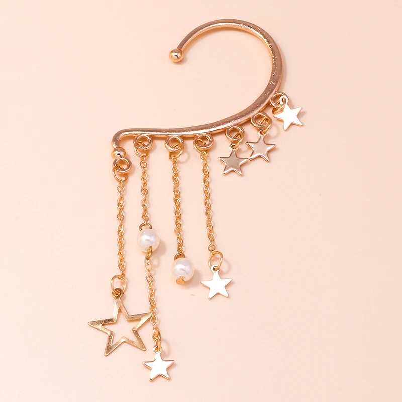 Aihua 1pc neue Stylistin Boho Schmetterling Stern Kristall Ohrringe für Frauen kein Piercing lange Ohr Manschette Ohrringe Böhmen Schmuck Geschenke – Detail 4