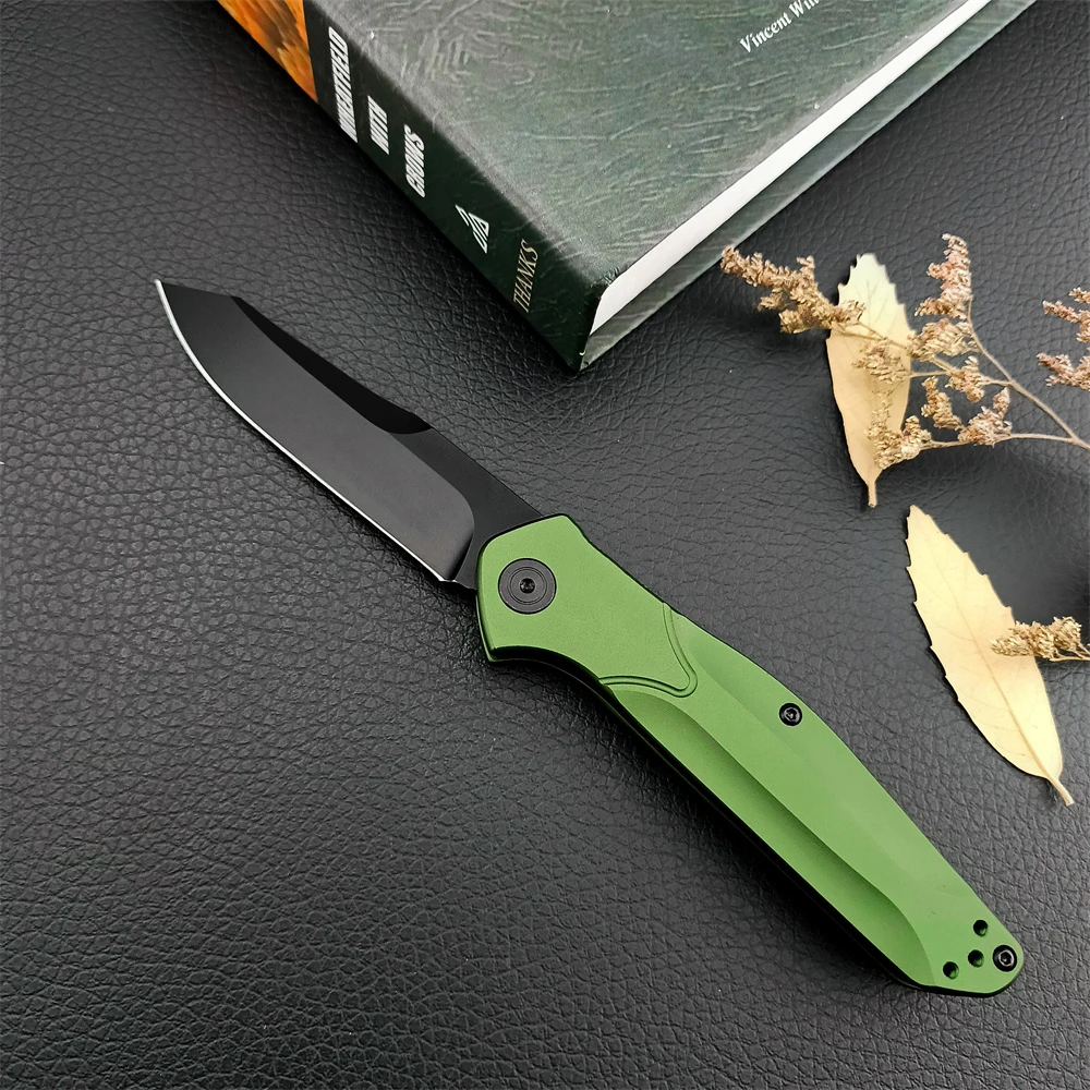 Tactical 9400 Pocket Knife D2 Sharp Black Blade Aluminum Handle Edc Outdoor Camping Hunting Combat Portable Flipper Hand Tool