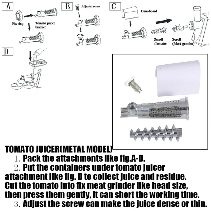 AD-sok pomidorowy DIY Ketchup załącznik do Kitchenaid mikser na stojaku narzędzia kuchenne