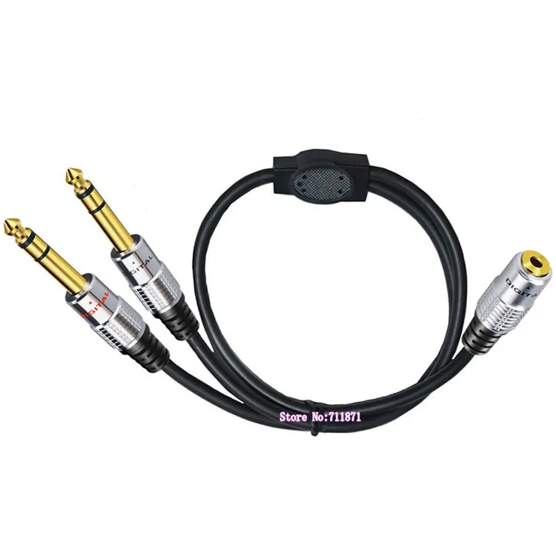 Macho para cabo adaptador fêmea, Audio Line Wire, Macho, Fêmea, 2, 6,35mm, 6,35 m, F, TRS, 3,5mm