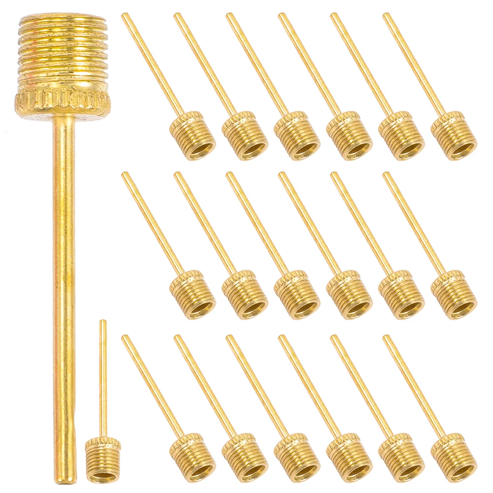 20 Pcs Air Pump Needle Balls Inflation Needles for Pneumatic Quick Basketball Metal Pumped Sports