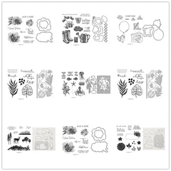 Cutting Dies Clear Stamps Catalog Grassy Grove Seas the Day Words Hedgehog Flowers Scrapbooking Paper Making Craft Card