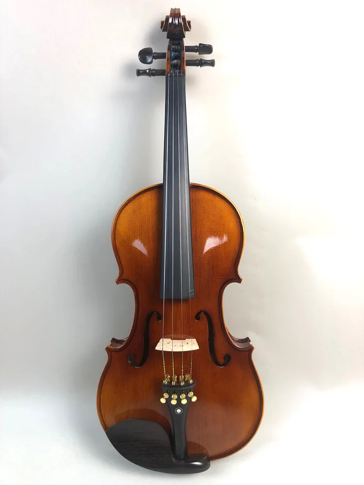 

Студенческая скрипка ручной работы 4/4, верх из цельного ели, пламенный клен, задняя часть/сторонняя накладка из черного дерева