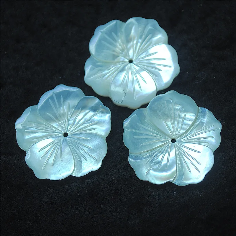 2PCS Natural White Saltwater Shell Pendants Size 28MM DIY Jewelry For Women Necklace Making