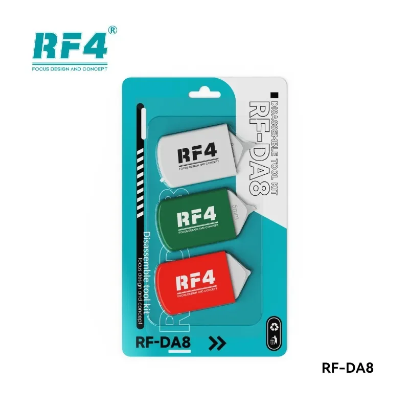 RF4 RF-DA8 3/5/8mm 3Pcs Ultra-Thin Stainless Steel Spudger Opening Pry Card Kits Mobile Phone Screen Back Cover Disassemble Tool