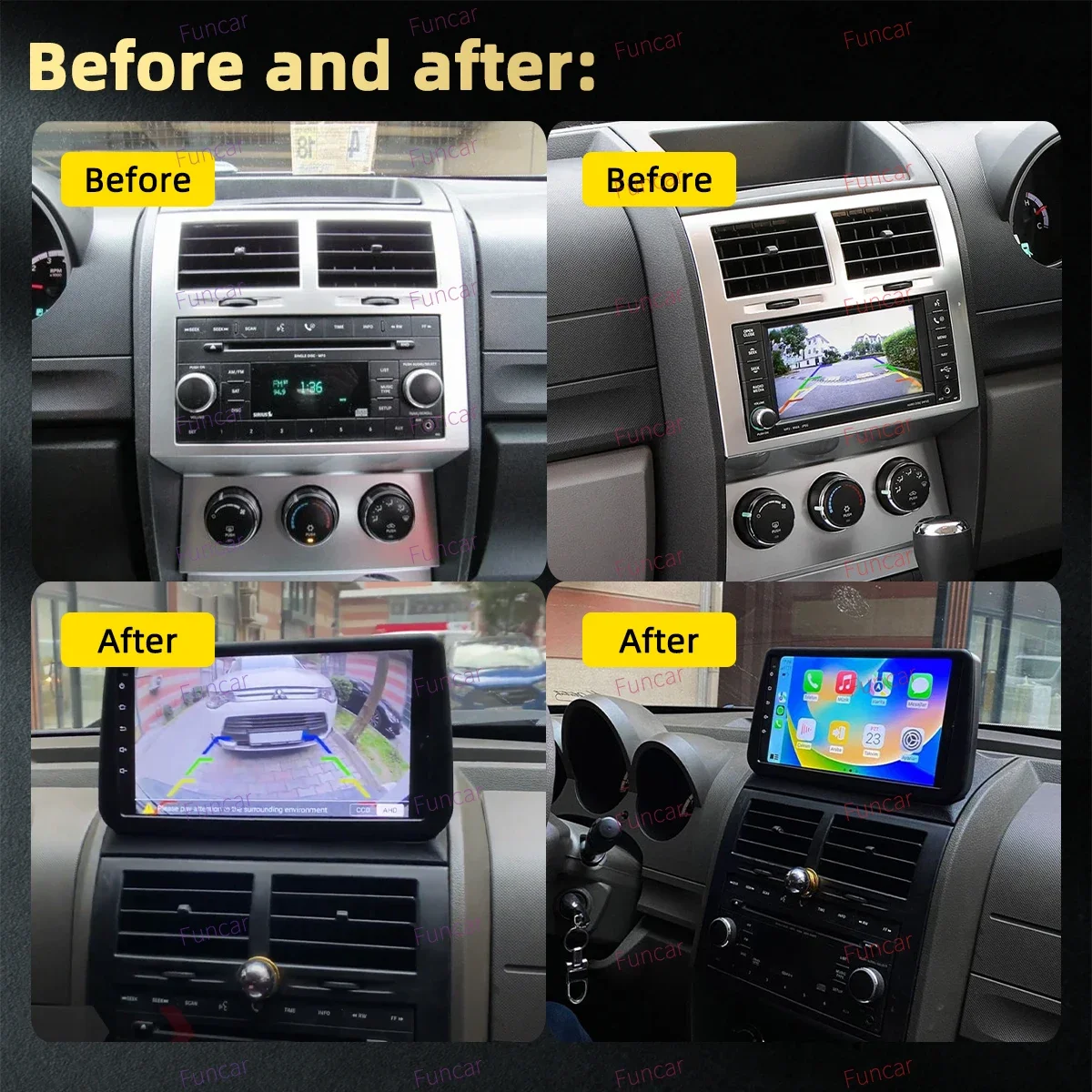 2 Din Android Car Radio for Dodge Nitro 2007 - 2011 Stereo Carplay Car Multimedia Player GPS Navigation Autoradio Head Unit Auto