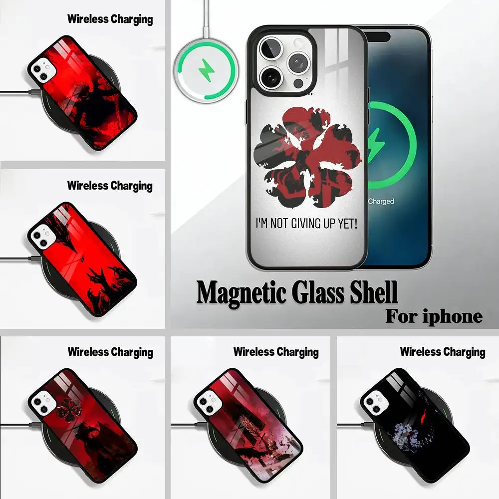 

Hot anime-Black-C- Clover Wireless charging phone case compatible with iPhone 17/16/15/14/13/12/11