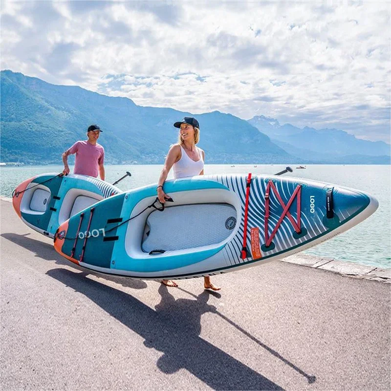 13'2"*39"*8" 2 Person Drop Stitch Stand Up Paddle Board Inflatable Kayak For Fishing Paddling