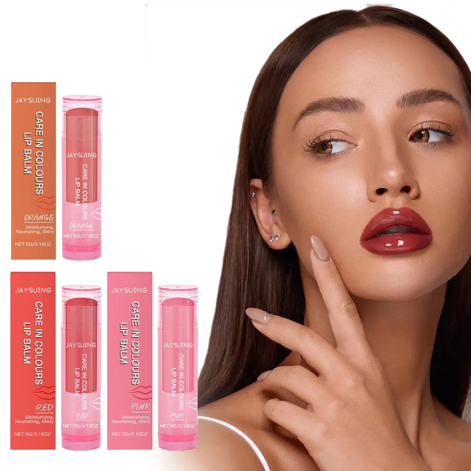 Colored Moisturizing Lip Balm Lipstick Lip Lines Removal Long Lasting Hydrating Nourishing Repair Anti-Cracking Lip Care Makeup