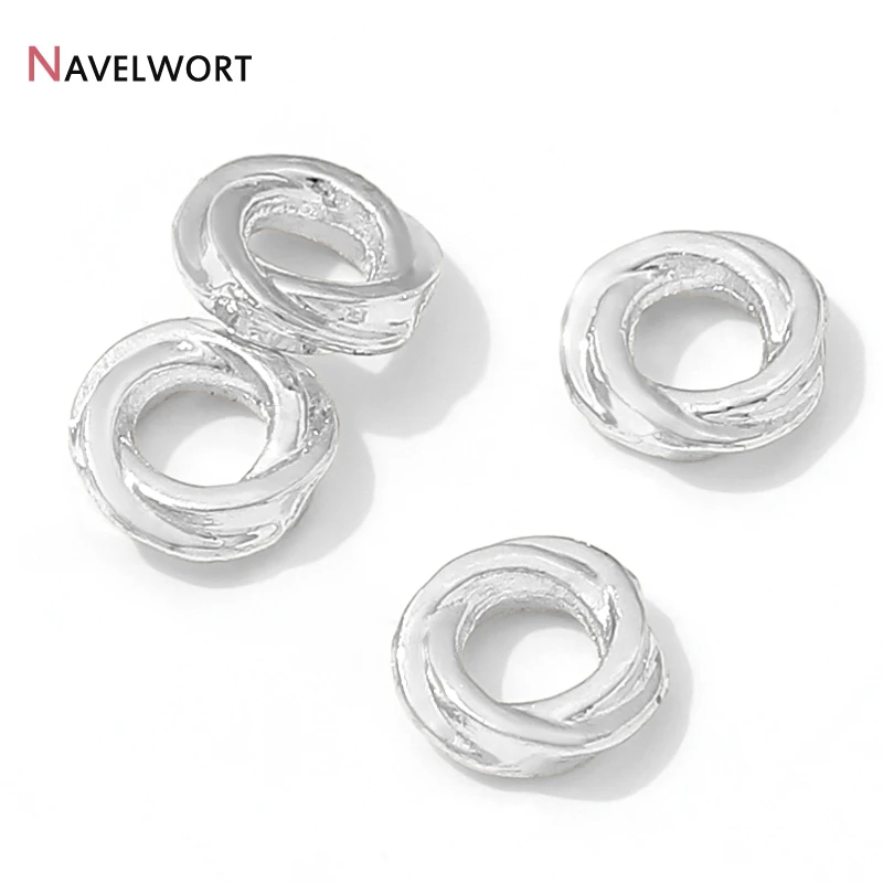 14K Gold Plated Brass Metal Twist Spacer Beads,Separator For Beads,For Jewelry Making Supplies DIY Accessories view 6