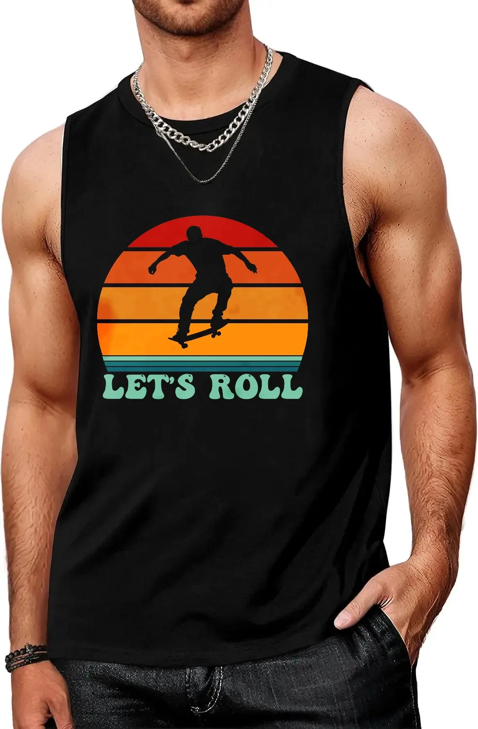 Men's Tank Top 2026 Summer round neck Thin Running top sports tank tops football Quick Dry t shirt y2k Polyester Solid color