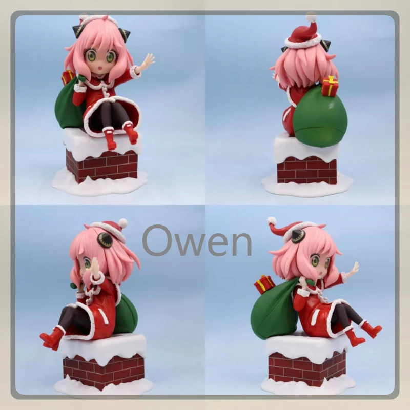 Christmas Anime Crayon Shin chan Figurine Santa Claus Spy Family Anya Action Figures Dolls Model Toys PVC Collectible Ornament