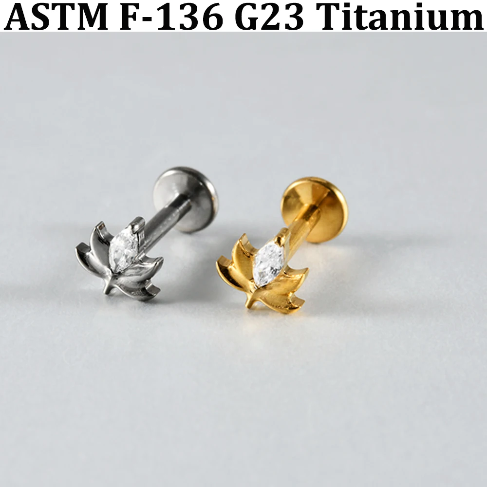 1 Stück Silber- und Goldplattierter Lippen- und Nasenpiercing aus G23 Titanlegierung mit Innenschraube für Ohrknorpel, Tragus, Conch und Rook – Detail 8