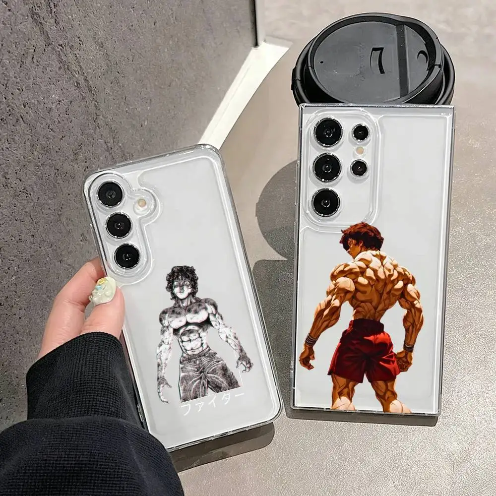C-Comic H-Hanma B-Baki  Phone Case For Samsung S25,S24,S21,S22,S23,S30,Ultra,S20,Plus,Fe,Note,10,9,5G Transparent Cover