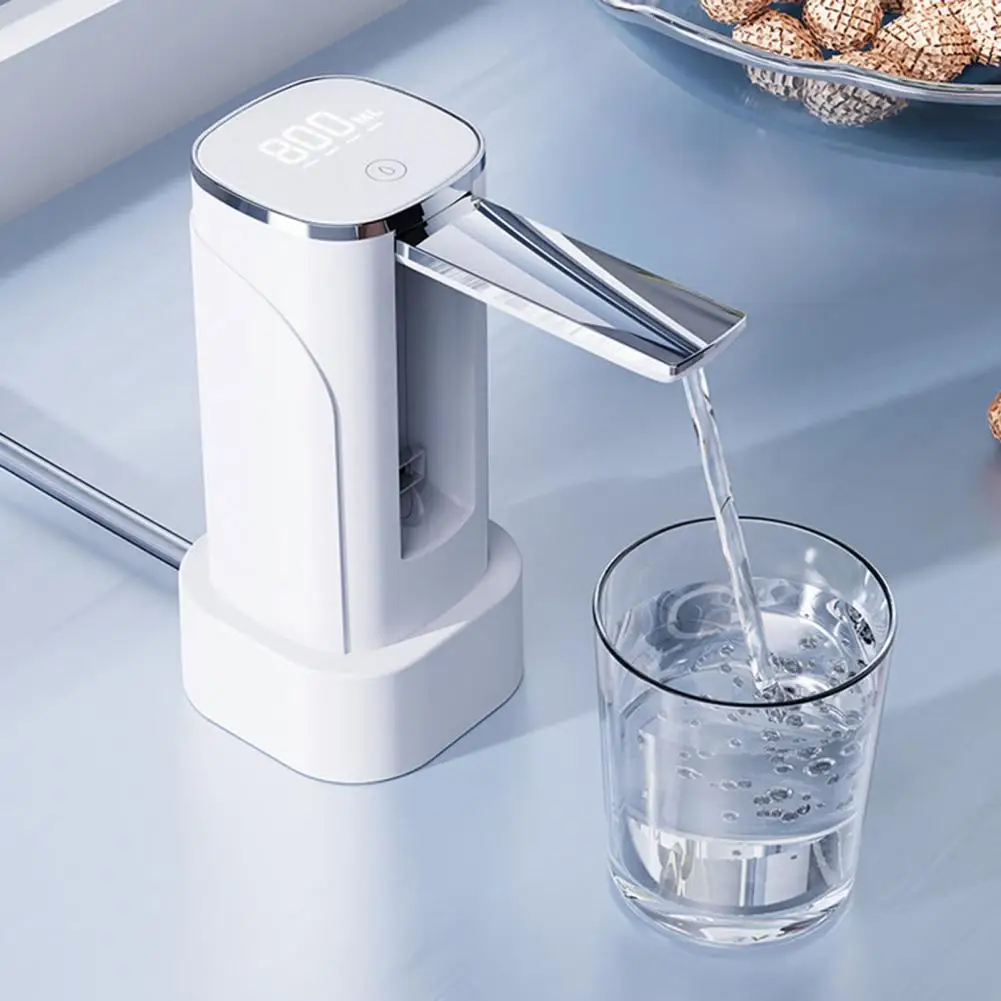 Water Pump Dispenser Foldable Automatic Drinking Water Pump LED Touch Display 5 Gallon Electric Water Pump USB Charging