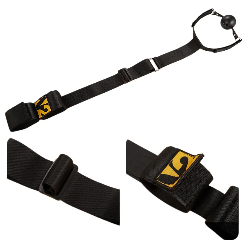 BDSM Bondage Kit Ball Gag Back To Back Handcuffs Straps Queen Training Toy For Men Women Couple 18+
