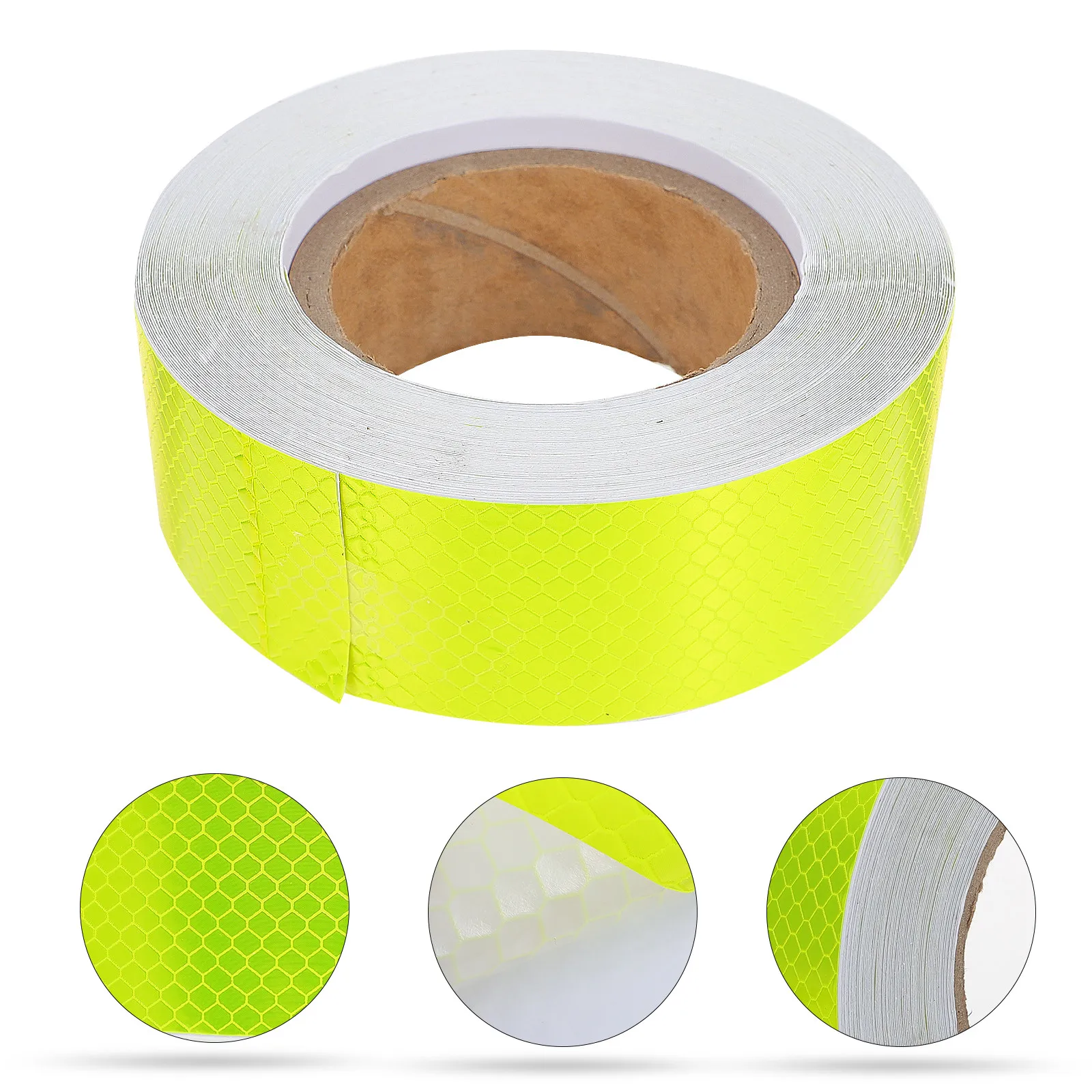 solid-color-reflective-warning-tape-with-hexagonal-honeycomb-prisms-for-enhanced-night-visibility-safety-vehicle-road-marking