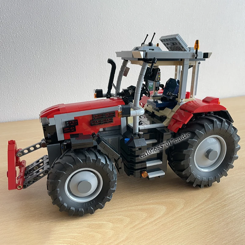 NEW 1550PCS Moc RC Farm Massey Ferguson 7S Tractor Model DIY creative ideas Child Toy birthday Gift Technology Electric Blocks