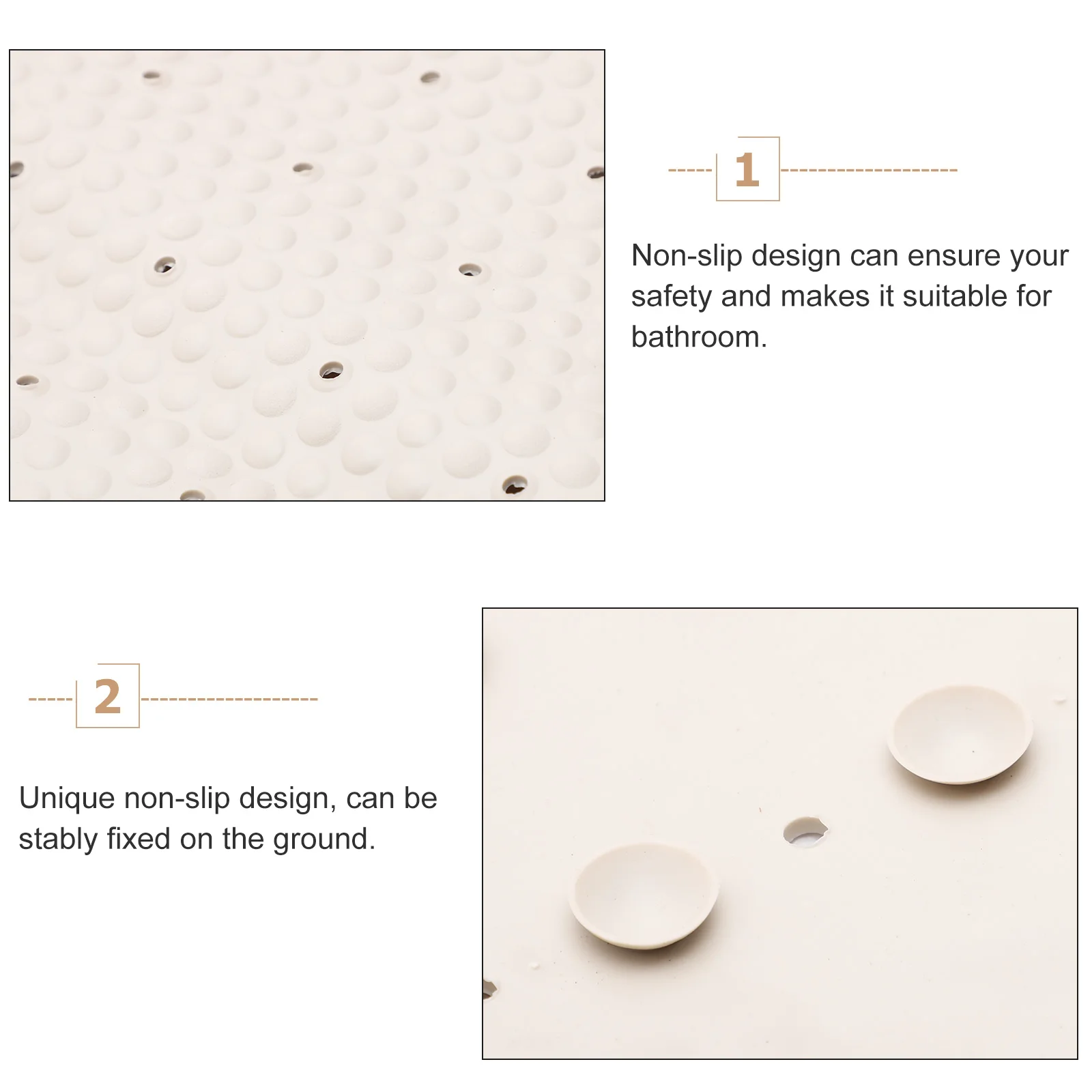 

1Pcs Non-Slip Bathroom Mat Eco-Friendly Tpe Shower Foot Massager Pad Suction Cup Anti-Skid Floor Pad Massage Bath Mat