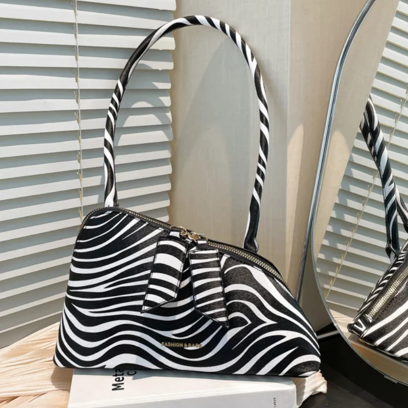 

Роскошная женская сумка с крокодиловым узором зебры Y2k, нестандартный дизайн, сумка-тоут под мышками, большая вместительная подушка, сумка на плечо, кошелек для монет